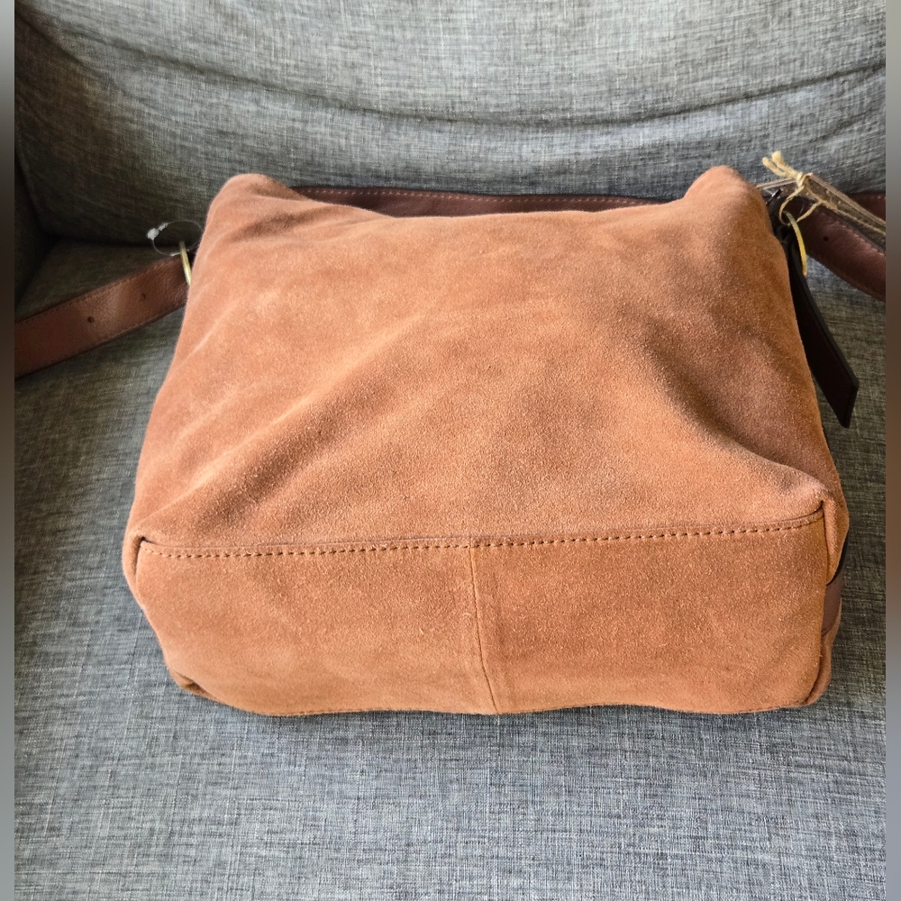 Made In India suede 100% Genuine Leather Hobo Bag Purse - Picture 7 of 14